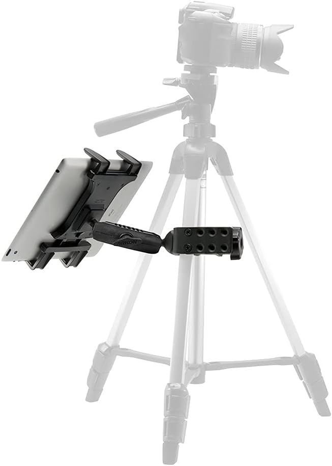 ARKON Mounts Heavy-Duty Clamp Slim-Grip Tablet Mount | Universal Tablet Fit | Solid C-Clamp | 360° Adjustable Viewing Angle | Compatible with iPad, Galaxy, Note, Tab, Pixel and more | TABRM086