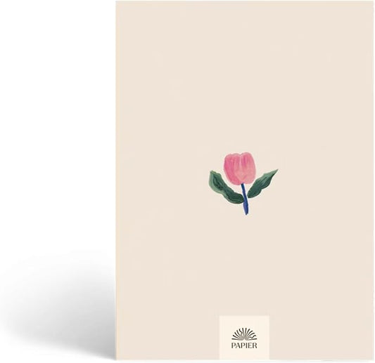 Papier Tulip Vase 12 Week Wellness Journal - Floral Hardback | Log Intentions Sleep & Energy, Morning & Evening | Weekly & Monthly CheckIn | Undated Planner | Reflection & Mindfulness | Self Care Gift
