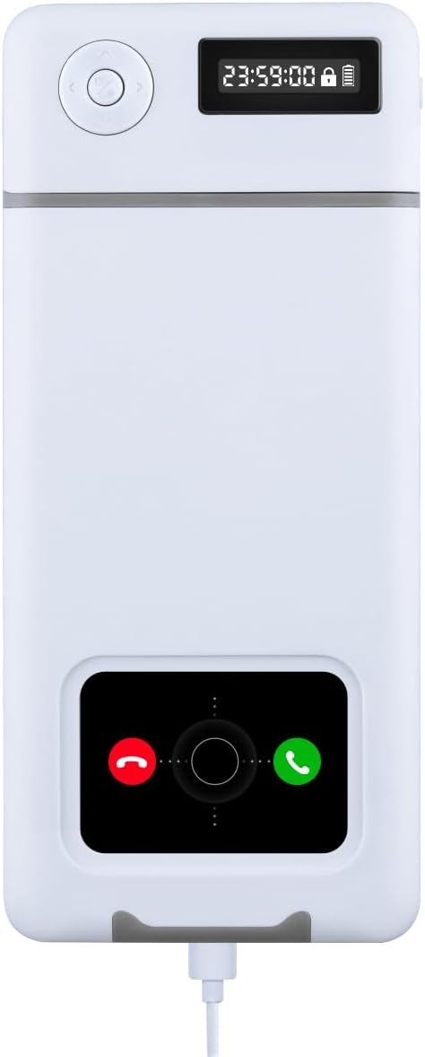 Phone Lock Box with Timer,Phone Lock Box,90 Days of Continuous Use,Quiet Mode,2 Charging Ports,Excessive Games,Mobile Phone Addiction