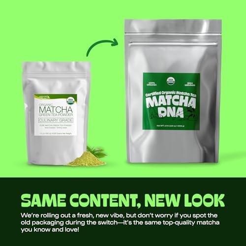 MATCHA DNA Certified Organic Matcha Green Tea Powder (160 oz BAG)