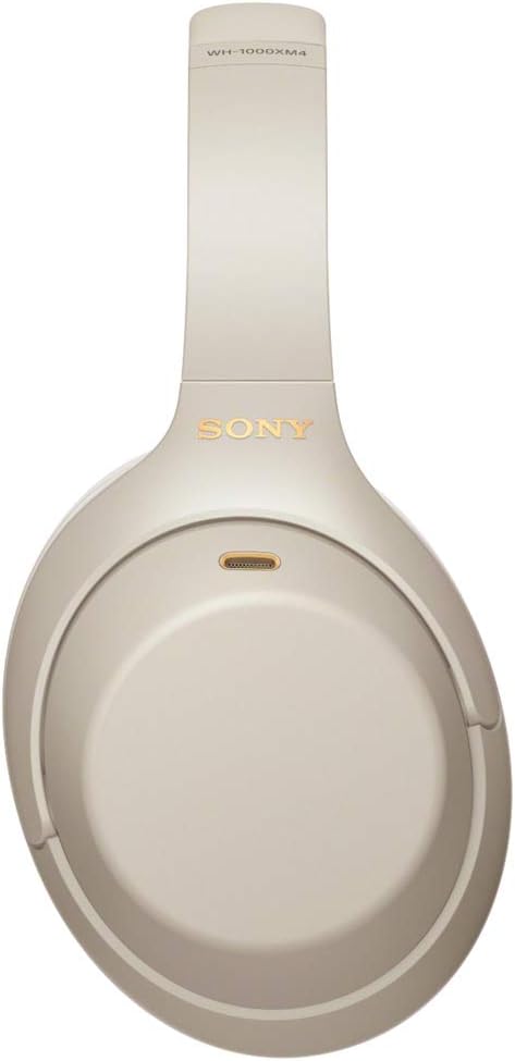 Sony WH-1000XM4 Wireless Industry Leading Noise Cancelling Over-Ear Headphones with Mic for Hands Free Calling and Alexa, Silver WH-1000XM4/S Bundle w/Case + Deco Gear Portable Charger + Gym Bag