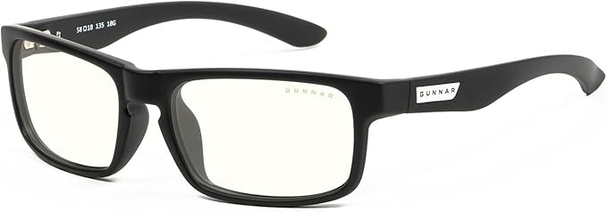 GUNNAR - Premium Gaming and Computer Glasses - Blocks 35% Blue Light - Enigma, Onyx, Clear Tint