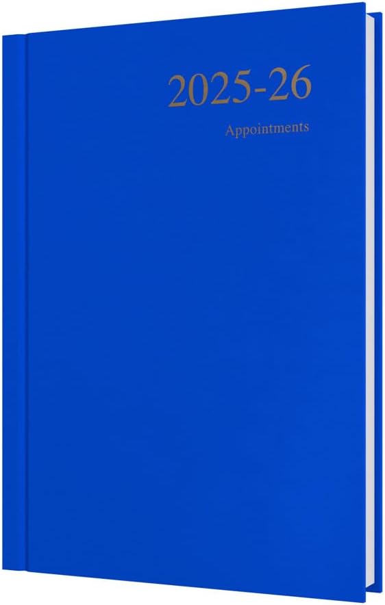 Collins 'Essentials' 12 Month Mid/Academic Year Planner, July 2025-July 2026 - ESSA51M.60-2526 - Day-to-Page Appointments Diary, A5 Hard Cover, Blue
