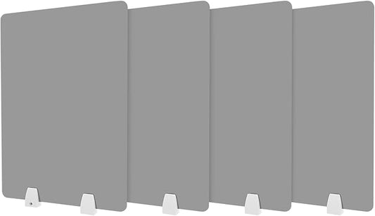 4PCS Desk Dividers Office Partitions, Privacy Desk Panel Protective, Acrylic Plexiglass Shield with Clamps for Offices Schools Call Centers - 23.6”L X15.8”W