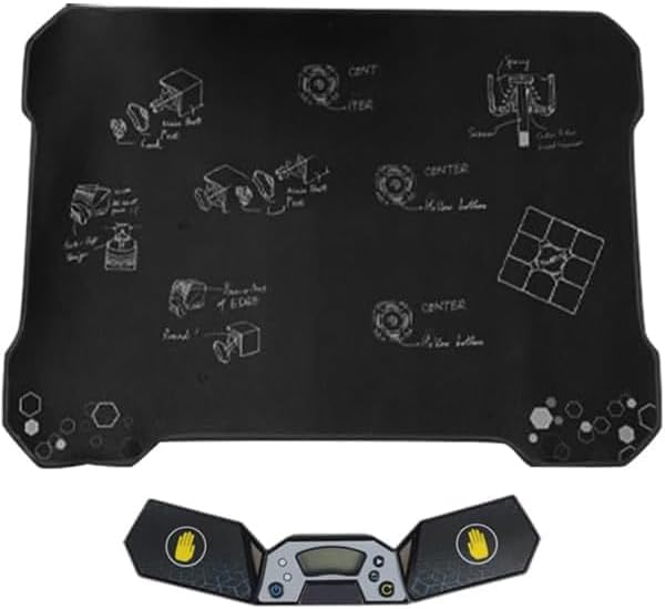 Timer with Mat for Professional Athletics, Touch Control Timer with Display, Timer for Cube Race Stack Competition a Great Gift for Boys and Girls