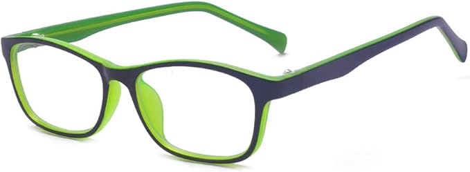 Outray Kids Reactangle Blue Light Blocking Glasses Anti Glare 2186c2 Green