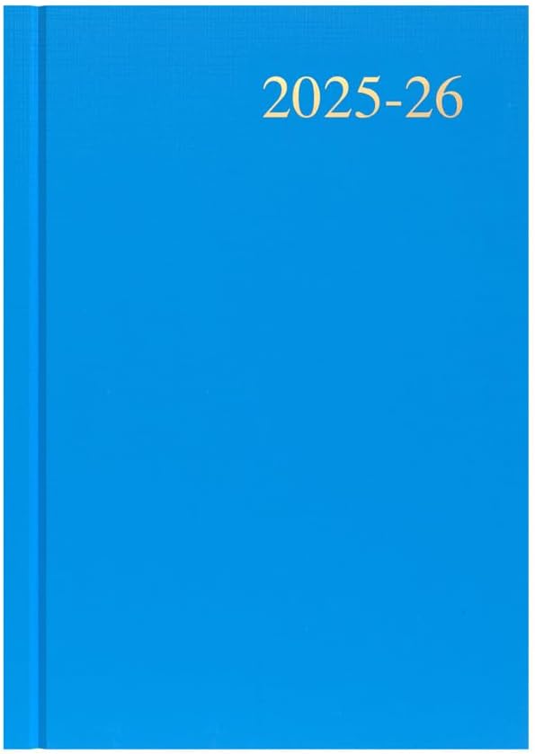 Collins 'Essentials' 12 Month Mid/Academic Year Planner, July 2025-July 2026 - ESSA53M.57-2526 - Week-to-View Diary, A5 Hard Cover, Light Blue