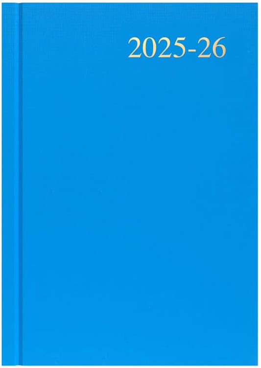 Collins 'Essentials' 12 Month Mid/Academic Year Planner, July 2025-July 2026 - ESSA53M.57-2526 - Week-to-View Diary, A5 Hard Cover, Light Blue
