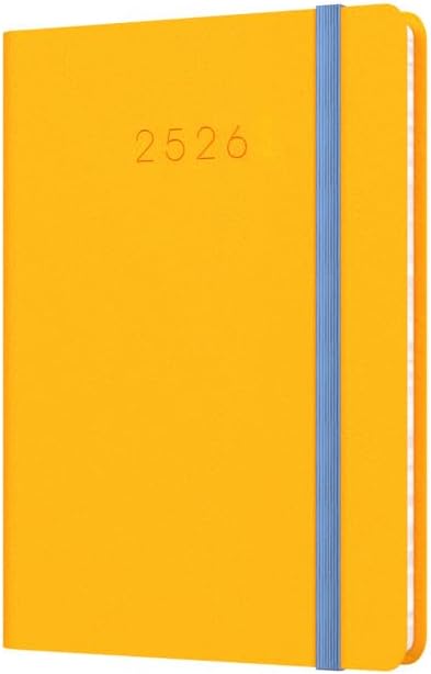 Collins 'Legacy' 14 Month Mid/Academic Year Planner, July 2025-August 2026 Week-to-View Diary, A6 Hard Cover, Yellow