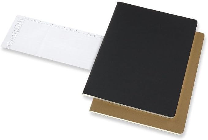 Moleskine Cahier Journal, Soft Cover, Large (5" x 8.25") Ruled/Lined, Black, 80 Pages (Set of 3)