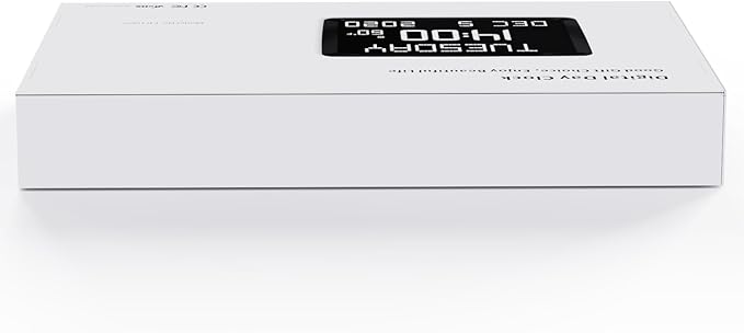 11.5” Digital Wall Clock with Date,Time,Week,Indoor Temperature,3 Alarms,5 Dimmer,2 USB Chargers,Battery Backup,Snooze,12/24H for Elderly,Parents,Impaired Vision,Dementia,Memory Loss,Office,Bedroom