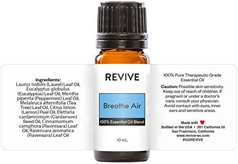 Breathe Air Essential Oil Blend by Revive Essential Oils - 100% Pure Therapeutic Grade, for Diffuser, Humidifier, Massage, Aromatherapy, Skin & Hair Care