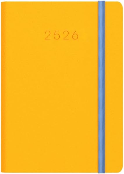Collins 'Legacy' 14 Month Mid/Academic Year Planner, July 2025-August 2026 Week-to-View Diary, A6 Hard Cover, Yellow