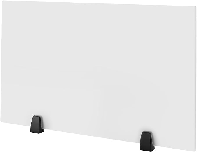 2 Pack Clamp-on Desk Privacy Panels, Frosted Acrylic Desk Dividers for Office School Call Center Reception Area, Noise and Visual Distractions Reducing Table Divider- 30" x 18"