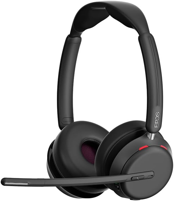 EPOS Impact 1060T ANC Adaptive Noise Cancelling Wireless Headset for PC with Active Noise Cancellation, AI Mic, Super Wideband Audio, Bluetooth, Wireless Charging, Microsoft Teams Certified