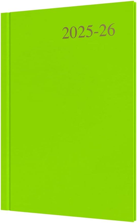 Collins 'Essentials' 12 Month Mid/Academic Year Planner, July 2025-July 2026 - ESSA53M.64-2526 - Week-to-View Diary, A5 Hard Cover, Lime
