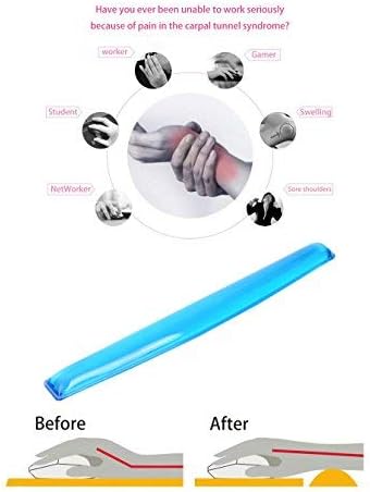 Gel Keyboard Wrist Rest Pad - Gel Keyboard Wrist Rest Pad | Wrist Rest Support for Office Gaming Computer Laptop Ergonomic Comfortable Pain Relief- Blue