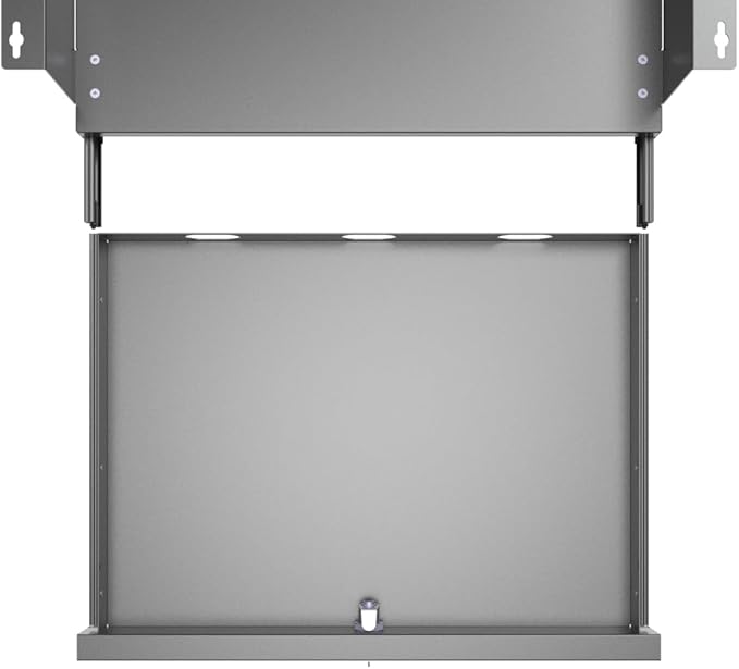 17 Inch Wide Under Desk Lockable Sliding Out Drawer, Pulling Out Secure Storage Organizer Under Desk with a Crossbar Max. 3.2" High at Office or Home, 12 Inch Deep