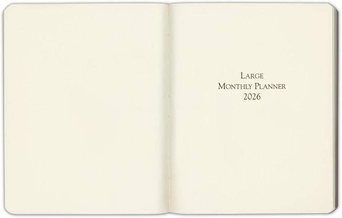 Gallery Leather Large Monthly Planner 2025-2026, Elegantly Bound Calendar Planner and Notebook with Stylish Gold-Gilded Page Edges, 18 Months - Acadia Lime - 9.75x7.5"