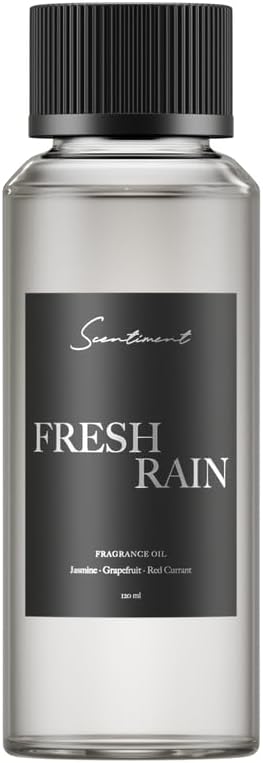 Scentiment Diffuser Oil - Fresh Rain | Aromatherapy Home Fragrance | Luxurious Scent with Notes of Fresh Grapefruit and Crisp Red Currant (120 mL)