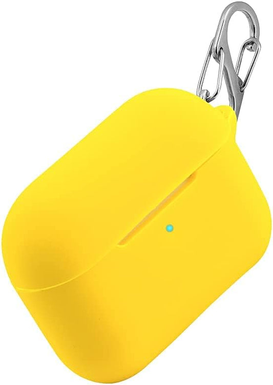 FELONY CASE – Soft Silicone AirPods Pro Case - Neon Yellow | Shockproof, 360° Protective Apple Airpods Case Cover with Keychain | Wireless Charging Compatible with Front LED Visible