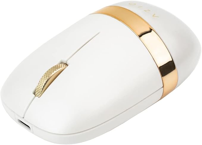 Azio IZO Wireless Optical Mouse - Bluetooth 3.0 & 5.0/2.4G RF-USB, Ambidextrous Design, PixArt PAW3212 Sensor, 1000/1600/2400 DPI, Rechargeable, PC & Mac