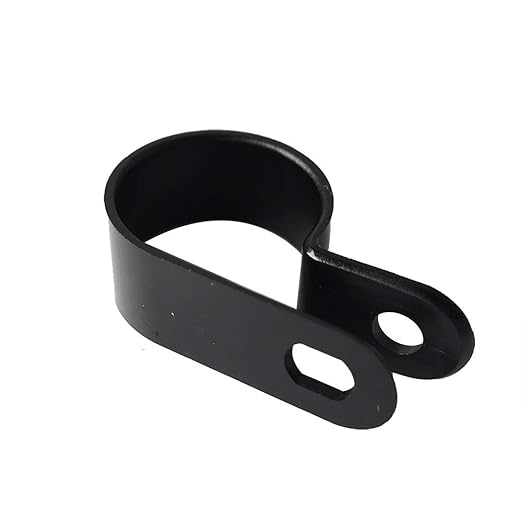 210 Pcs Plastic Cable Clamp Black Nylon Screws, Minelife R-Type Cable Wire Clip Clamp Fasteners 3/16" 1/4" 3/8" 1/2" 3/4" 1" for Wire Management