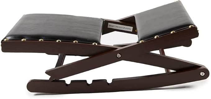 Foldable Upholstered Rocking Footrests - Black