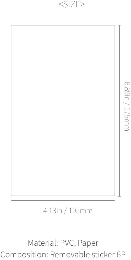 Monolike Happy & Lucky Littles Theme Sticker 6P Set - Aesthetic Removable Stickers for Journaling, Scrapbooking, Multicolor, Size: 4.33 x 5.51 inches