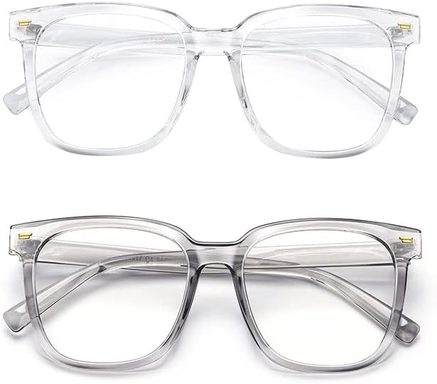 PANNER Oversized Square Blue Light Blocking Glasses for Women Men Anti Glare Reduce Eyestrain Computer Glasses