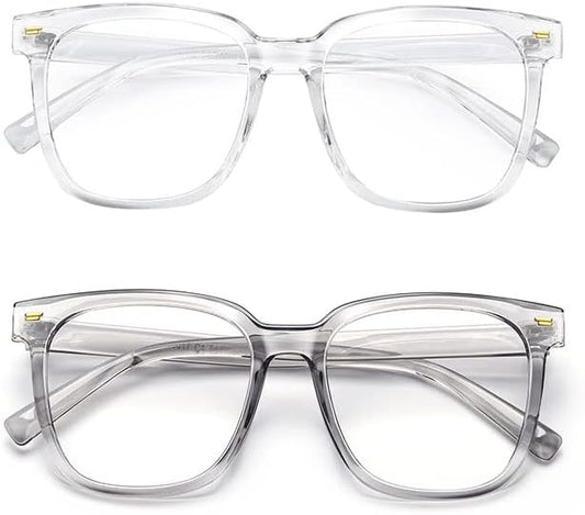 PANNER Oversized Square Blue Light Blocking Glasses for Women Men Anti Glare Reduce Eyestrain Computer Glasses