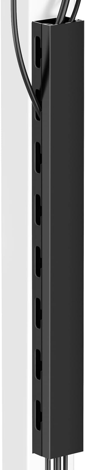 Magnetic Cable Management Channel for Desk,15.4 Inch Updated Open Slot Cord Organizer Cable Raceway,Cable Hider Cord Management Under Desk,Wire Hider Cover for Home Office