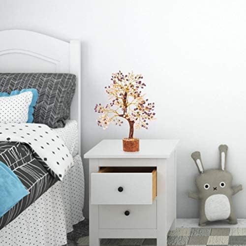 FASHIONZAADI Amethyst Crystals, Citrine Stone, Bonsai Tree, Crystal Tree of Life, Feng Shui, Positive Energy Crystals, Good Luck, Spiritual Gift