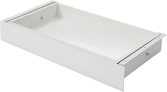 FLEXISPOT Under Desk Drawer 17.7in Wide Pull-Out Drawer for Storage Slide-out Under Desk Organizer for Office Home(L, White)