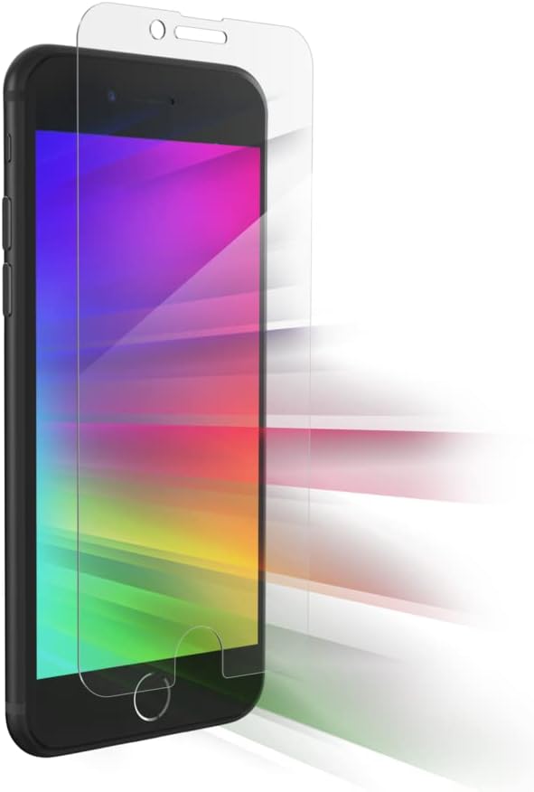 ZAGG XTR for iPhone SE (3rd/2nd Gen), 8, 7, 6s, 6, Glass, Edge-to-Edge D3O Protection, Blue Light Filter, InvisibleShield, Ultra Touch Sensitivity