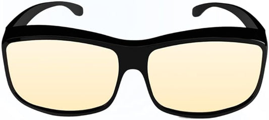 DefenderShield Premium Fit-Over Blue Light Blocking Glasses - Superior Blocking from Gaming PC & Cell Phone Screen Glare.