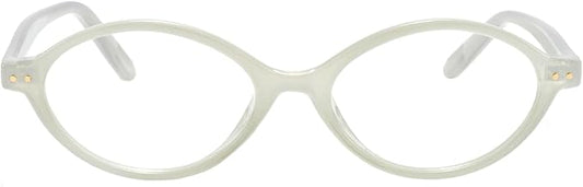 TIJN Olisa Blue Light Blocking Glasses for Women Men,Oval Glasses Frame Bluelight Glasses for Gaming/Computer/Screen