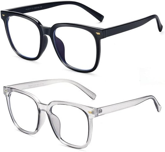 PANNER Oversized Square Blue Light Blocking Glasses for Women Men Anti Glare Reduce Eyestrain Computer Glasses