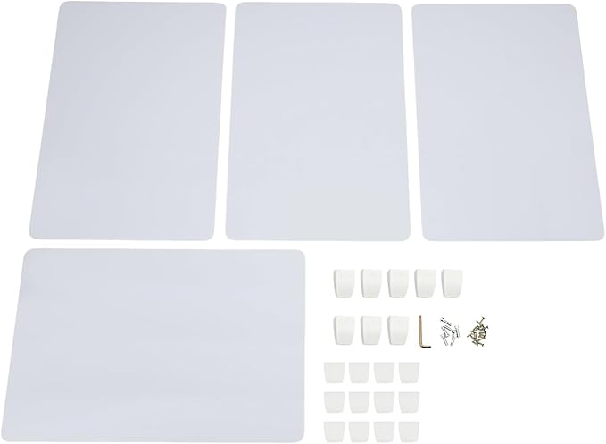 4PCS Desk Dividers Office Partitions, Privacy Desk Panel Protective, Acrylic Plexiglass Shield with Clamps for Offices Schools Call Centers - 23.6”L X15.8”W