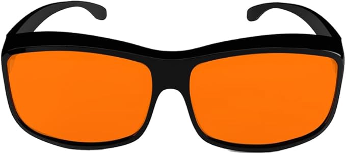 DefenderShield Premium Fit-Over Blue Light Blocking Glasses - Superior Blocking from Gaming PC & Cell Phone Screen Glare.