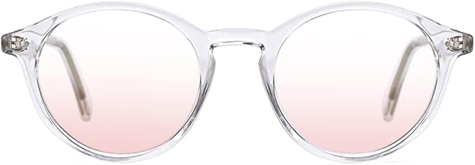 TIJN Blue Light Blocking Glasses Men Women Vintage Thick Round Rim Frame Eyeglasses