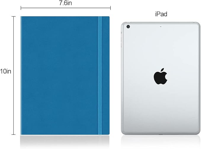 AHGXG College Ruled Notebook 2 Pack - B5 Large Composition Notebook Lined Journal 7.6 x 10 inch, with Thick 100gsm Lined Paper, Total 408 Numbered Pages, Inner Pocket - Green Blue