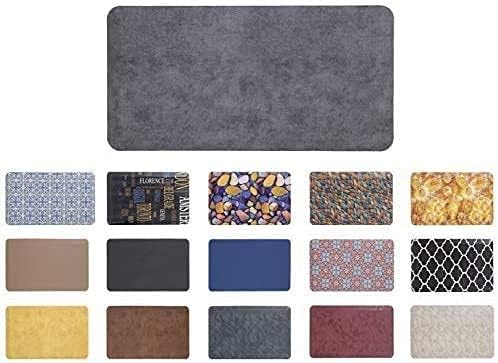 Mabel Home Anti Fatigue Floor Mat- 3 Size(20x32 & 20x39 & 24x70),16 Colors - Standing Desk Mat-Kitchen Floor Mat-Stain ResistantHome Non-Slip Bottom, Extra Soft (Grey, 20" x 32")