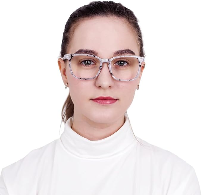 YEIN Bifocal Reading Glasses with Blue Light Blocking Lenses, Bifocal Reader for Women and Men, Vintage Square frame with Spring Hinge (+0.50/+3.00 magnification)