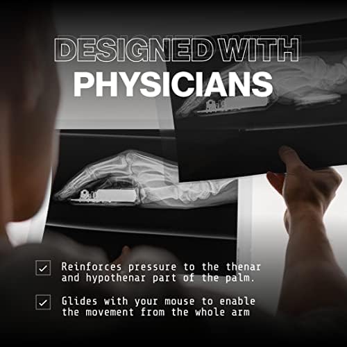 DELTAHUB Carpio G2.0 - Advanced Ergonomic Right-Handed Gaming Wrist Rest for Mouse - Superior Support for Serious Gamers - Anti-Fatigue, Smooth Glide (Small, Right, Black)