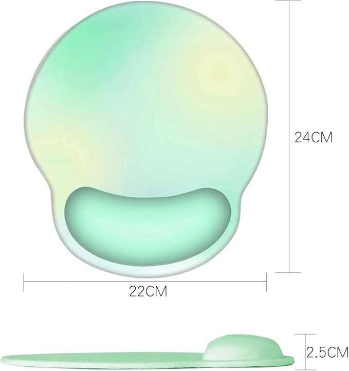 RICHEN Ergonomic Mouse Pad with Wrist Support,Non-Slip Rubber Base for Computer Laptop & Mac,Lightweight Rest for Home,Office & Travel (WRMP-30)