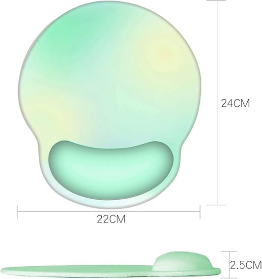 RICHEN Ergonomic Mouse Pad with Wrist Support,Non-Slip Rubber Base for Computer Laptop & Mac,Lightweight Rest for Home,Office & Travel (WRMP-30)