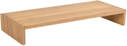 KIRIGEN Wooden Computer Stand - Monitor Arms, Laptop & TV Stand - Workspace Platform (59, Natural)