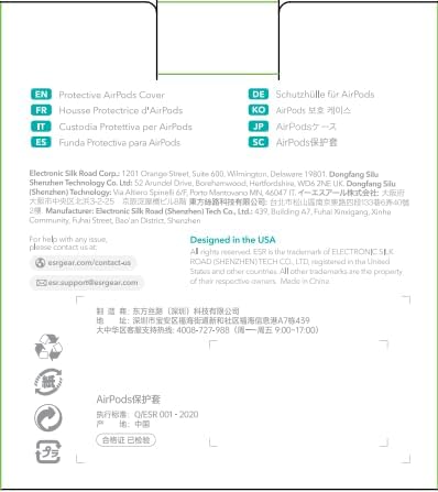 ESR for AirPods Pro 2 Case, Compatible with Airpods Pro 2nd Generation Case (2023/2022/2019), Compatible with MagSafe, Magnetic Lid Lock, Full Drop Protection, Blue