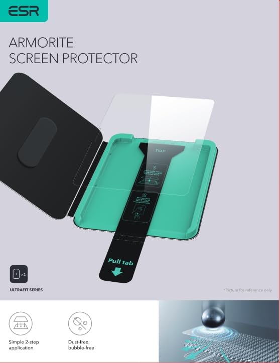 ESR 2 Pack Armorite Screen Protector for iPad Air 13 Inch M3/M2 (2025/2024), 9H Hardness Tempered Glass Film with UltraFit Tray, Military Grade Protection, HD Clarity, Dust and Bubble Free